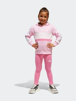 adidas Pink Essentials Tiberio Hoodie and Legging Set Little Kids