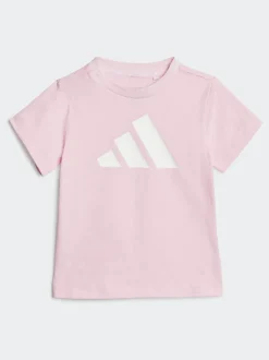 adidas Pink Essentials T-Shirt and Shorts Set Infant Kids