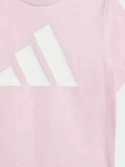 adidas Pink Essentials T-Shirt and Shorts Set Infant Kids