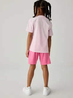 adidas Pink Essentials T-Shirt Set Little Kids