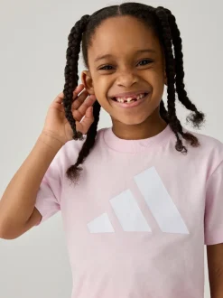 adidas Pink Essentials T-Shirt Set Little Kids