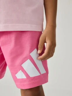 adidas Pink Essentials T-Shirt Set Little Kids