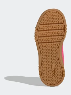 adidas Pink/Tan Hook and Loop Tensaur Kids Trainers