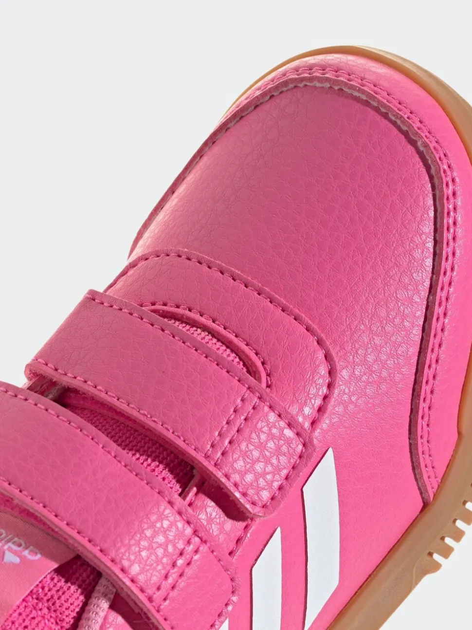 adidas Pink/Tan Hook and Loop Tensaur Kids Trainers