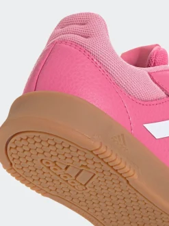adidas Pink/Tan Hook and Loop Tensaur Kids Trainers
