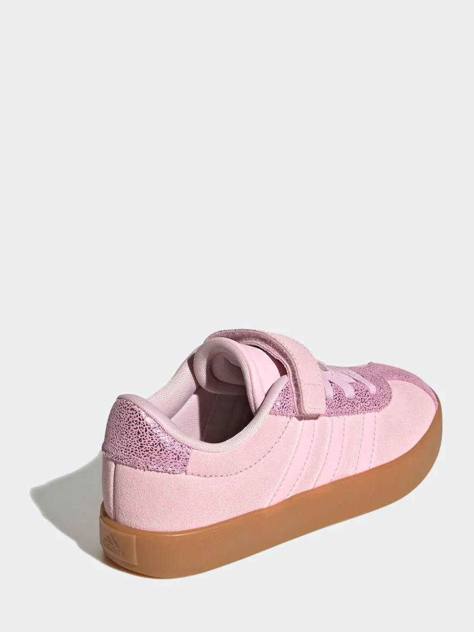 adidas Pink VL Court 3.0 Elastic Lace Kids Trainers