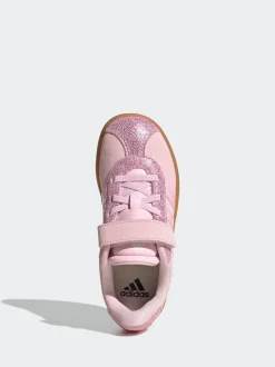adidas Pink VL Court 3.0 Elastic Lace Kids Trainers