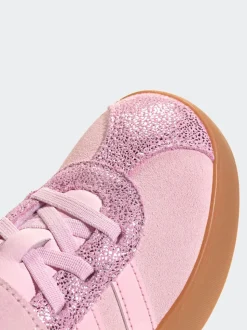 adidas Pink VL Court 3.0 Elastic Lace Kids Trainers