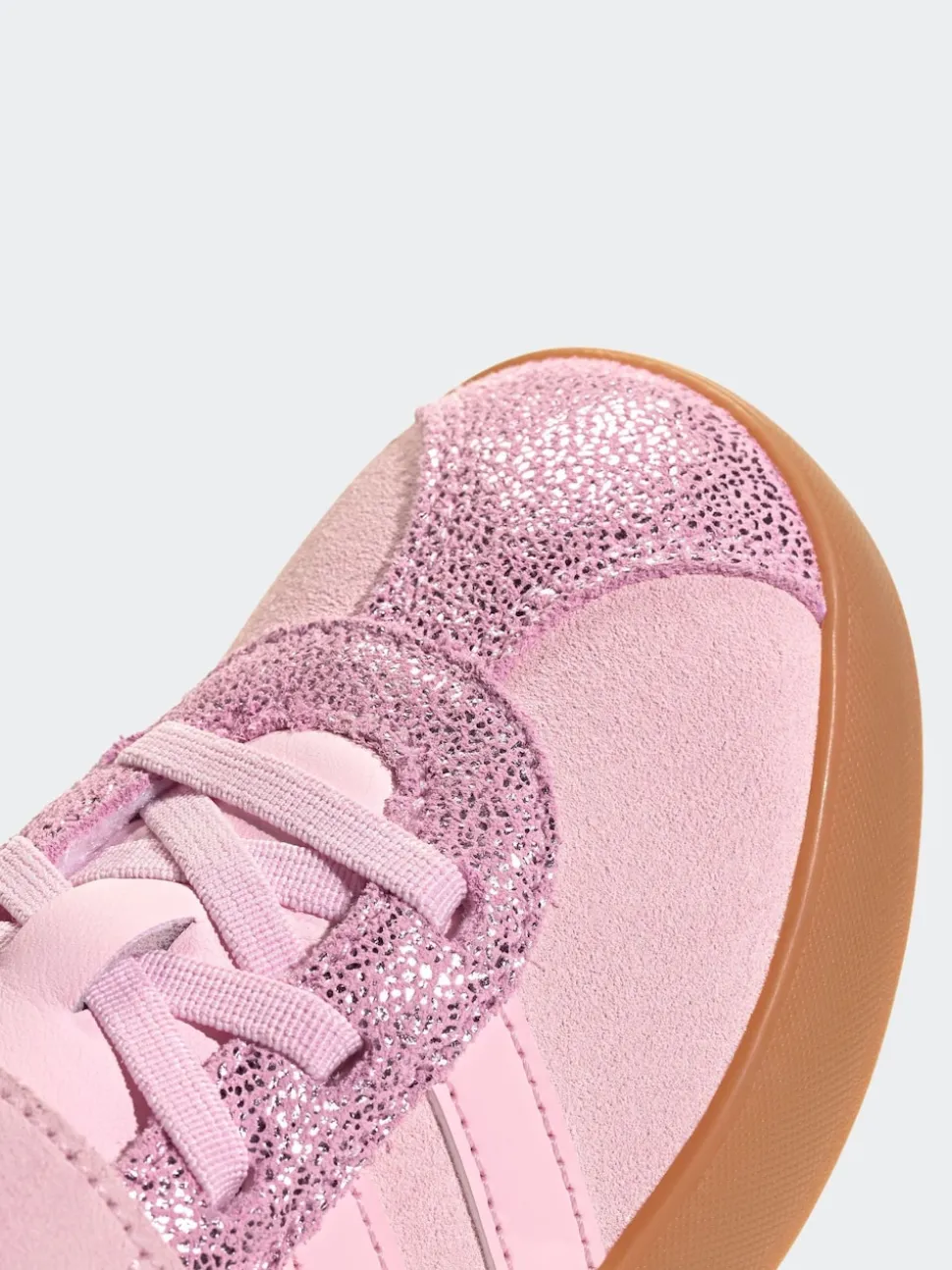 adidas Pink VL Court 3.0 Elastic Lace Kids Trainers