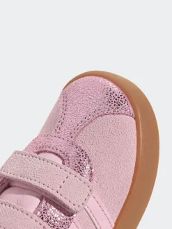 adidas Pink VL Court 3.0 Hook and Loop Kids Trainers