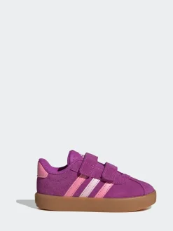 adidas Pink VL Court 3.0 Hook and Loop Trainers
