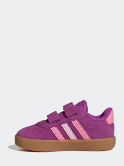 adidas Pink VL Court 3.0 Hook and Loop Trainers