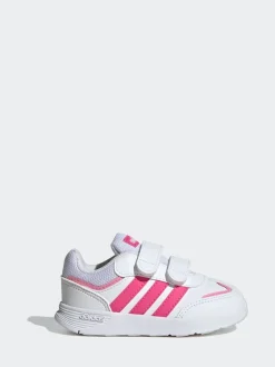adidas Pink/White Tensaur Switch Hook and Loop Infant Trainers