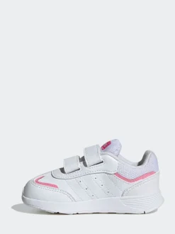 adidas Pink/White Tensaur Switch Hook and Loop Infant Trainers