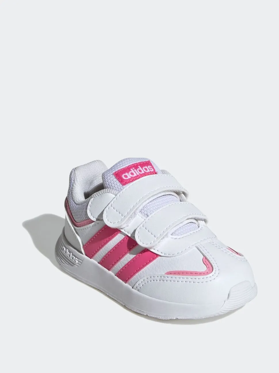 adidas Pink/White Tensaur Switch Hook and Loop Infant Trainers