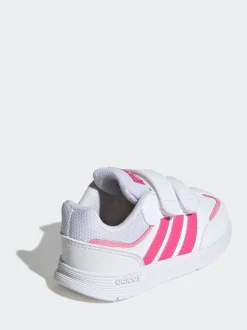 adidas Pink/White Tensaur Switch Hook and Loop Infant Trainers