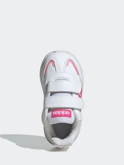 adidas Pink/White Tensaur Switch Hook and Loop Infant Trainers