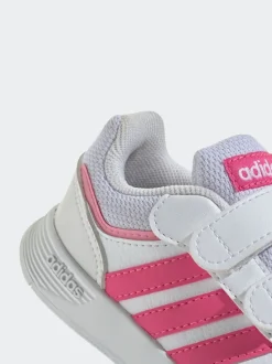 adidas Pink/White Tensaur Switch Hook and Loop Infant Trainers