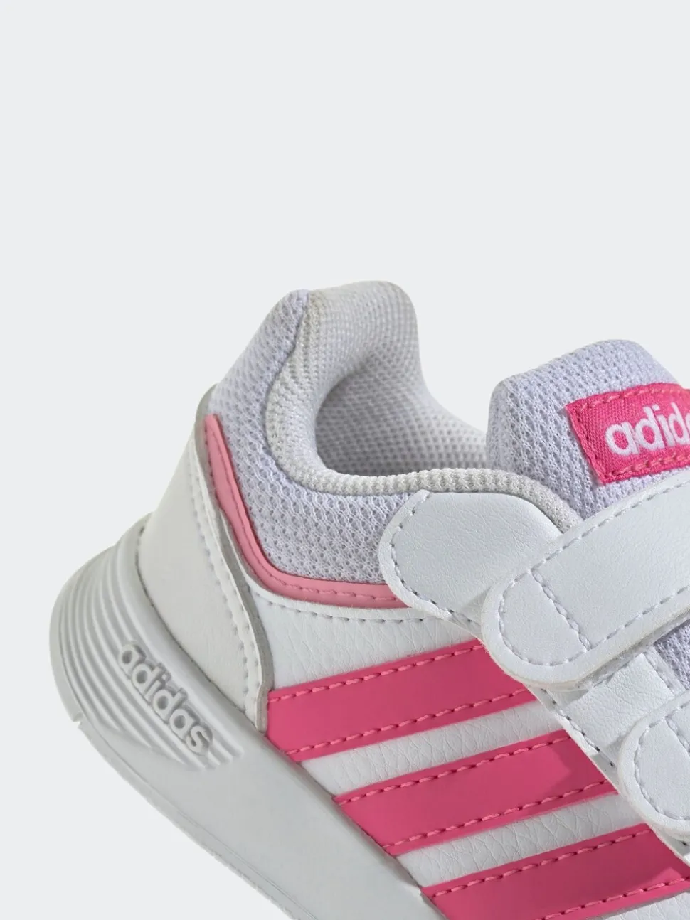 adidas Pink/White Tensaur Switch Hook and Loop Infant Trainers