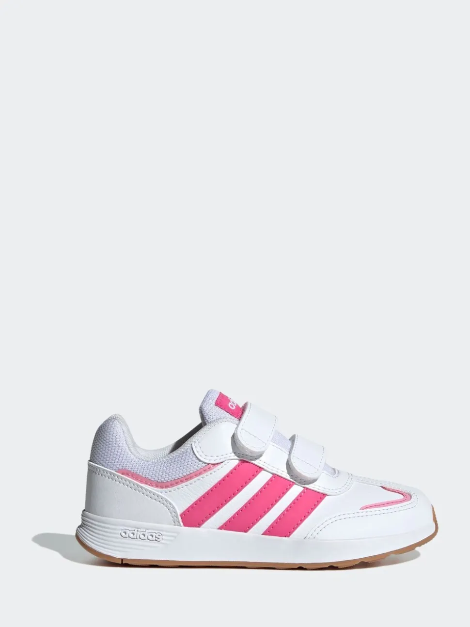 adidas Pink/White Tensaur Switch Hook and Loop Kids Trainers