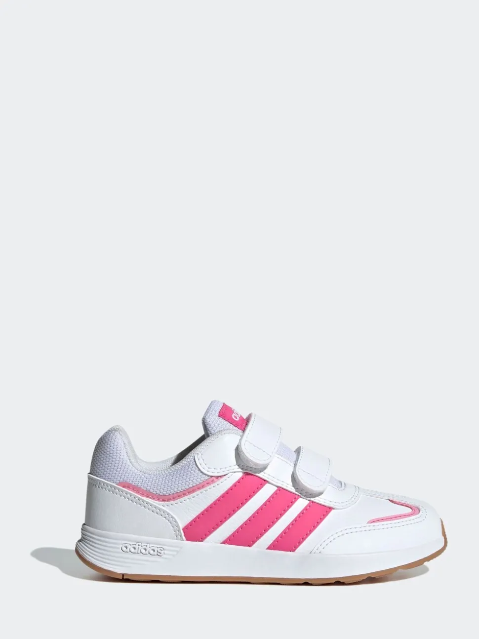 adidas Pink/White Tensaur Switch Hook and Loop Kids Trainers