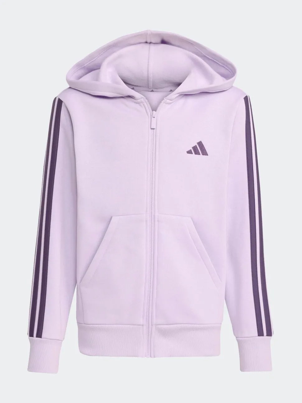 adidas Purple Essentials Zip Hoodie Kids
