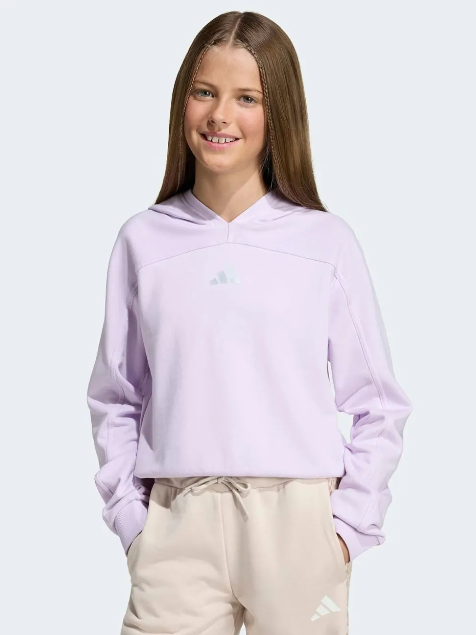 adidas Purple Glam Cropped Hoodie