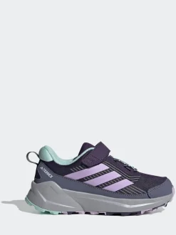 adidas Purple Terrex Trailmaker 2 Hook and Loop Hiking Kids Trainers