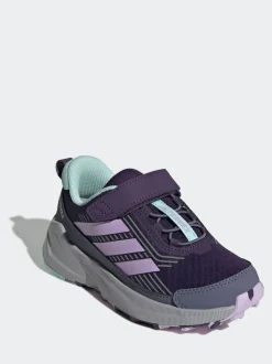 adidas Purple Terrex Trailmaker 2 Hook and Loop Hiking Kids Trainers