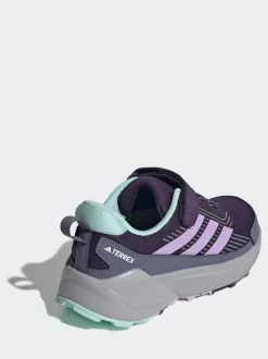 adidas Purple Terrex Trailmaker 2 Hook and Loop Hiking Kids Trainers