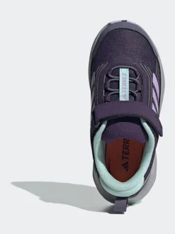 adidas Purple Terrex Trailmaker 2 Hook and Loop Hiking Kids Trainers