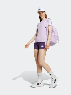 adidas Purple Training Essentials 3-Stripes Kids T-Shirt