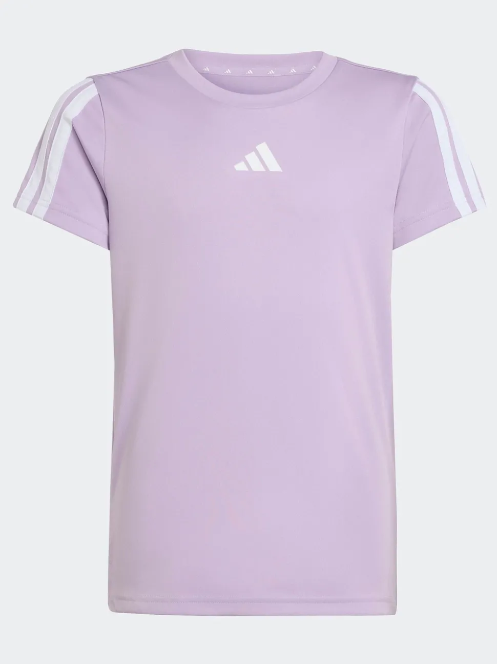 adidas Purple Training Essentials 3-Stripes Kids T-Shirt