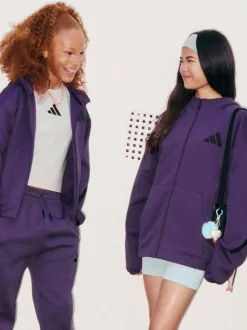 adidas Purple Z.N.E. Full-Zip Hooded Track Jacket