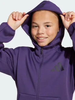 adidas Purple Z.N.E. Full-Zip Hooded Track Jacket