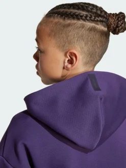 adidas Purple Z.N.E. Full-Zip Hooded Track Jacket