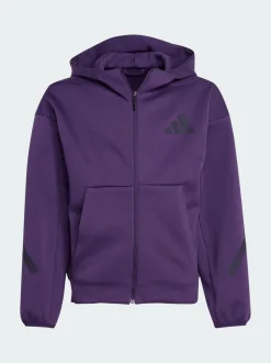 adidas Purple Z.N.E. Full-Zip Hooded Track Jacket