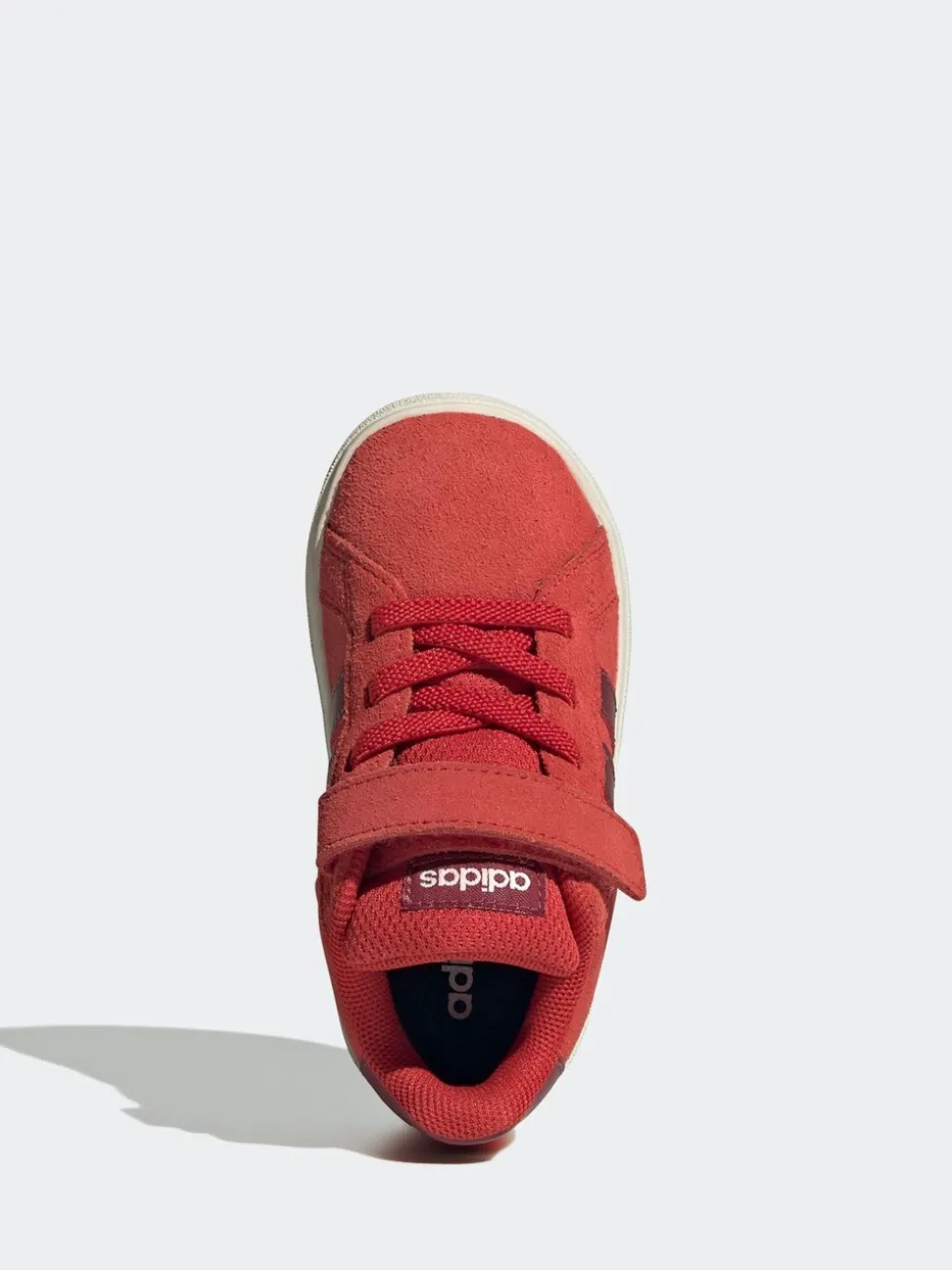 adidas Red Grand Court 2.0 Elastic Lace Infant Trainers