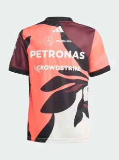 adidas Red Mercedes AMG Petronas Formula One Team Driver Jersey Replica Summer Pack T-Shirt
