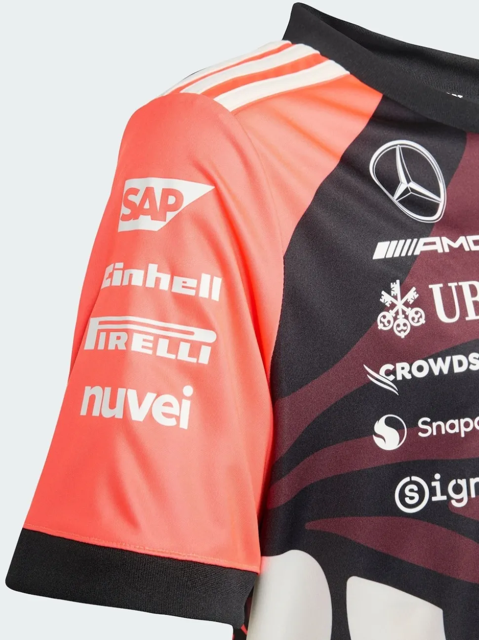 adidas Red Mercedes AMG Petronas Formula One Team Driver Jersey Replica Summer Pack T-Shirt