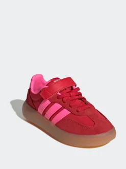 adidas Red/Pink Barreda Decode Elastic Lace Kids Trainers