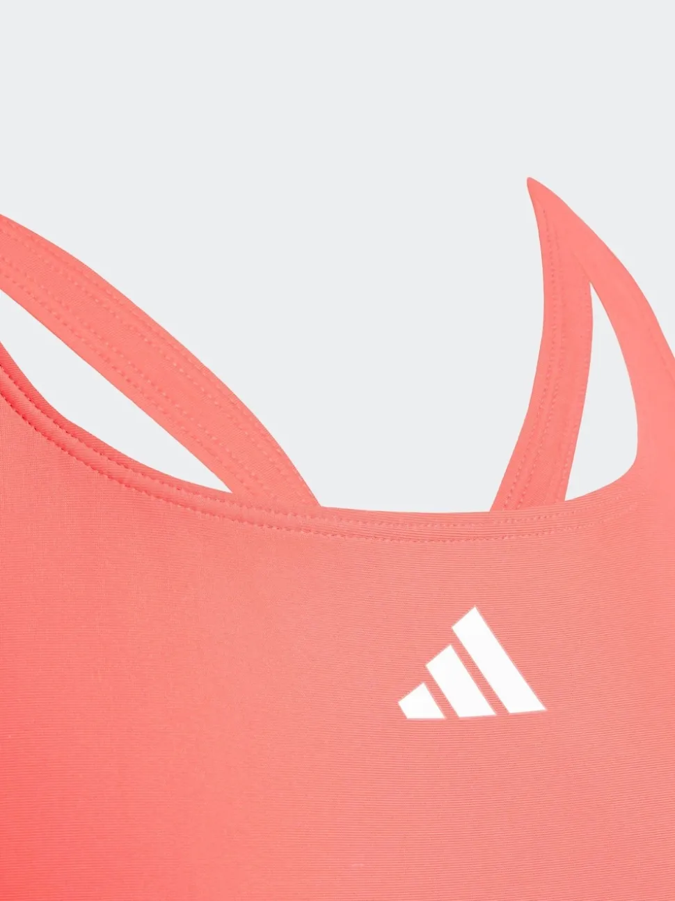 adidas Red 3-Stripes C-Back Kids Swimsuit