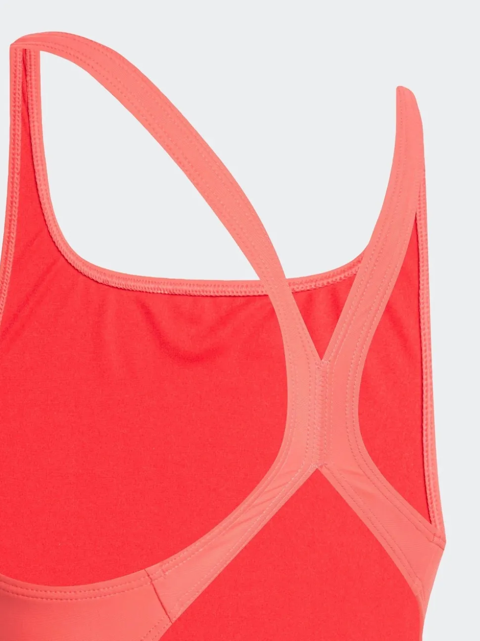 adidas Red 3-Stripes C-Back Kids Swimsuit