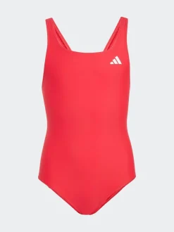adidas Red V-back Kids Swimsuit