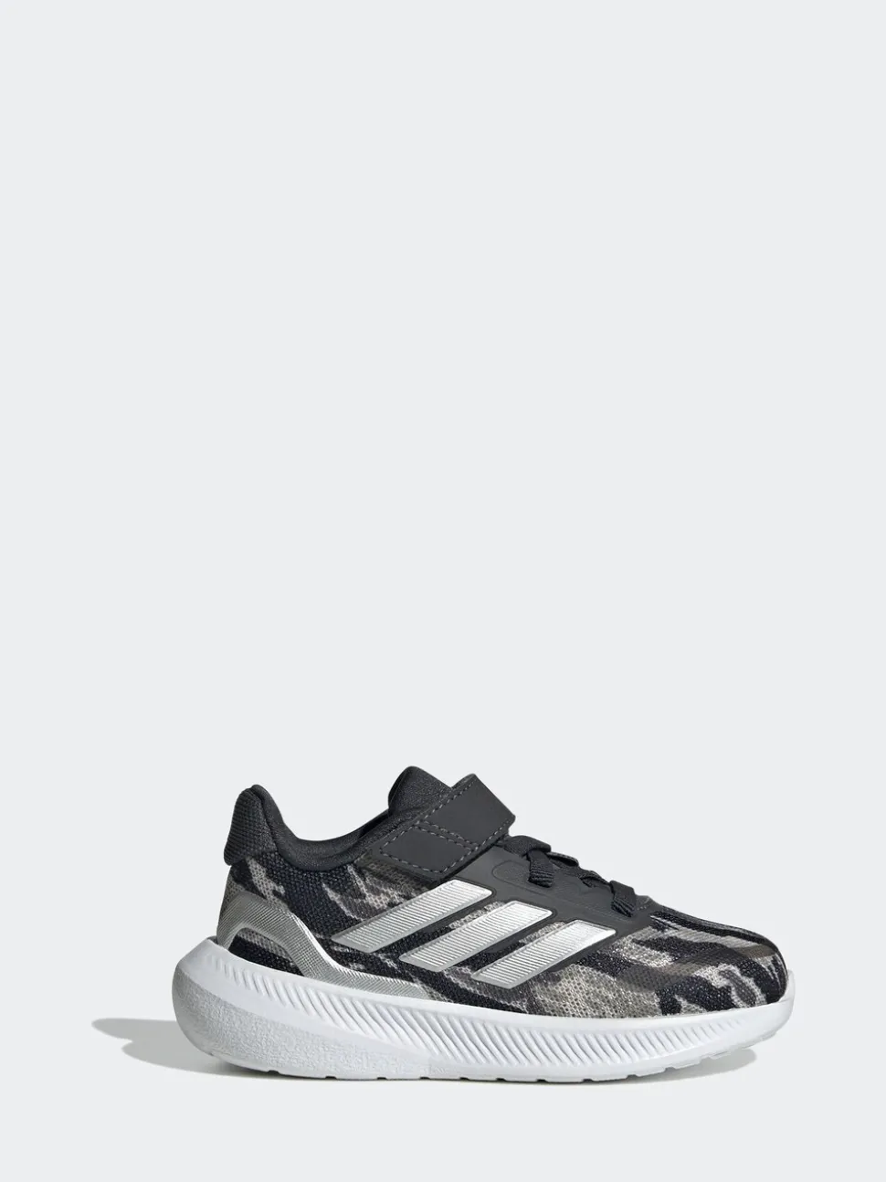 adidas Silver/Grey RunFalcon 5 Hook and Loop Running Infant Trainers