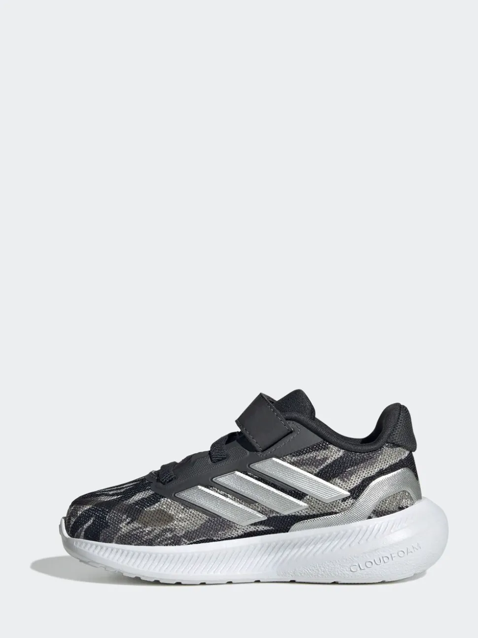 adidas Silver/Grey RunFalcon 5 Hook and Loop Running Infant Trainers