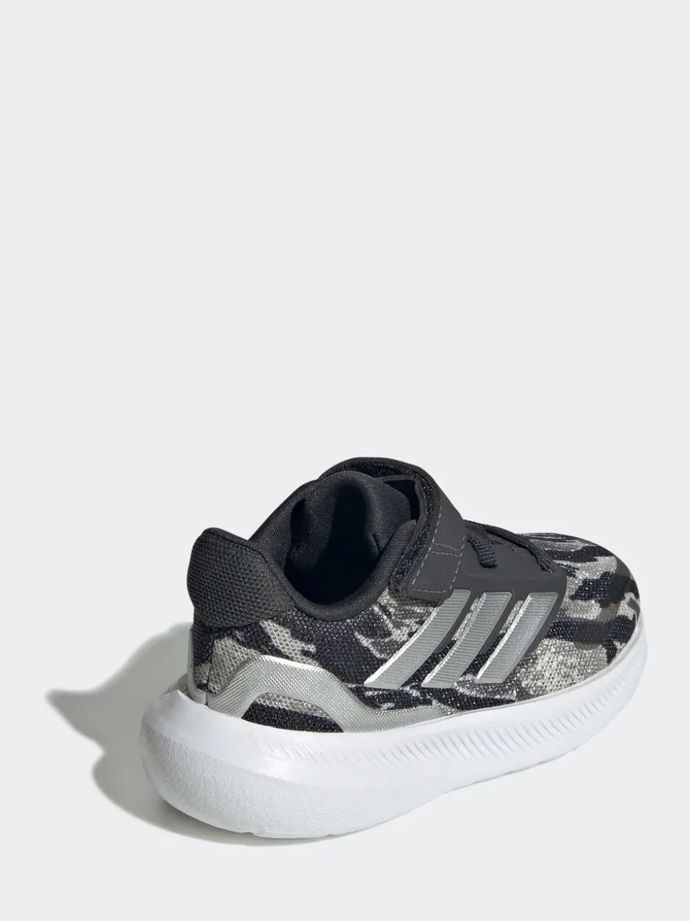 adidas Silver/Grey RunFalcon 5 Hook and Loop Running Infant Trainers