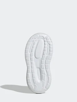 adidas Silver/Grey RunFalcon 5 Hook and Loop Running Infant Trainers