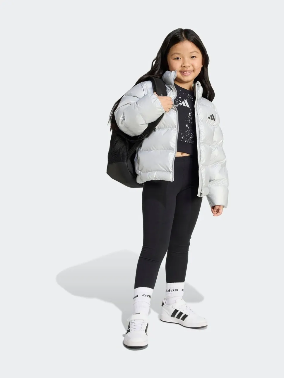 adidas Silver Synthetic Down Glam Jacket