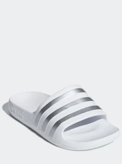 adidas White Adilette Kids Swim Sandals